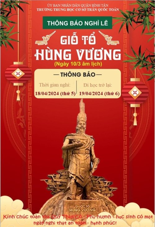 Thông báo Lịch Nghỉ Lễ Quốc Tổ Hùng Vương (Mùng 10 tháng 03 AL)
