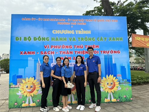 Chương trình Đi bộ đồng hành và trồng cây xanh vì phường Thủ Thiêm xanh - sạch - thân thiện môi trường năm 2023