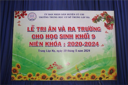 Lễ tri ân ra trường học sinh khối 9, niên khóa 2000-2024.