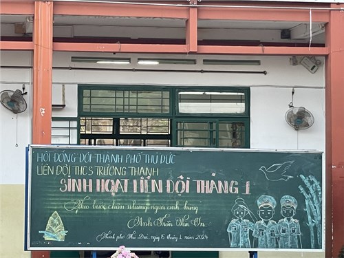 Sinh hoạt liên đội tháng 01 - trần văn ơn