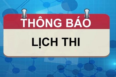 Thông báo lịch thi học kỳ 1 năm học 2024-2025