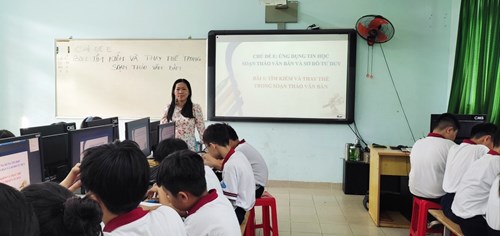 Một số hình ảnh hoạt động tiết NCBH môn Tin học 6_Bài dạy minh họa  Tìm kiếm và thay thế trong soạn thảo văn bản _GV thực hiện Nguyễn Ngọc Diễm