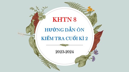 Khoa học tự nhiên 8 - Hướng dẫn ôn kiểm tra cuối kì 2