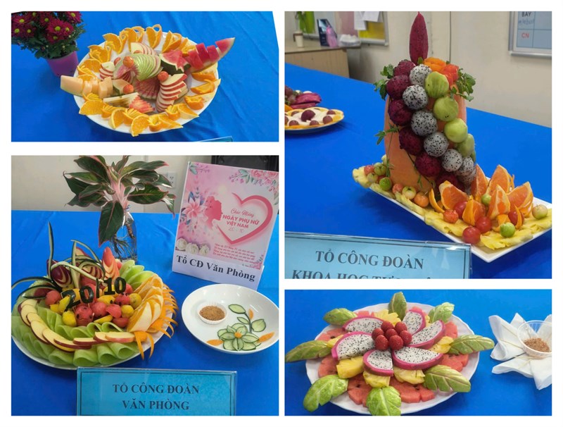 Hội thi trang trí trái cây bàn tiện Chào mừng ngày Phụ nữ Việt Nam 20/10 năm 2024