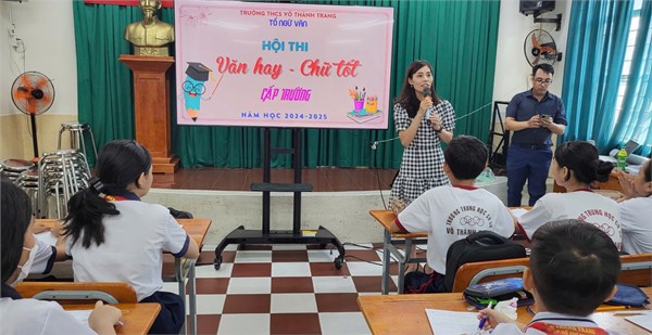 Tổ Ngữ văn tổ chức thi  Văn hay chữ tốt  cấp trường