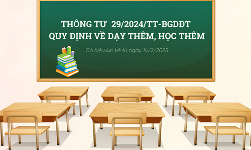 Sáng thứ Hai, ngày 03 tháng 3 năm 2025; Trường THCS An Nhơn triển khai văn bản thực hiện Thông tư số 29/2024/TT-BGDĐT ngày 30/12/2024 của Bộ Giáo dục và Đào tạo quy định về dạy thêm, học thêm.