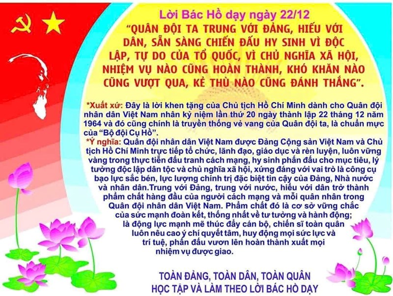 Kỷ niệm Ngày thành lập Quân đội nhân dân Việt Nam 22/12/1944