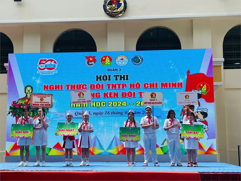 Chúc mừng liên đội thcs bạch đằng đạt giải nhất hội thi “tiếng kèn đội ta” quận 3 năm học 2024-2025