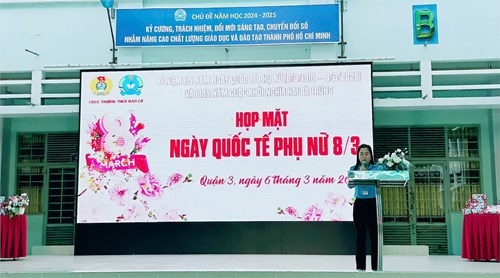 Công đoàn Trường THCS Bàn Cờ tổ chức nhiều hoạt động chào mừng kỷ niệm 115 năm Ngày Quốc tế Phụ nữ 08/03 và 1985 năm cuộc khởi nghĩa Hai Bà Trưng