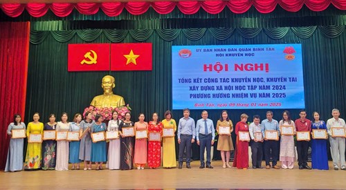 Hội Khuyến học Quận Bình Tân tổng kết công tác khuyến học, khuyến tài xây dựng xã hội học tập năm 2024