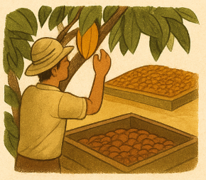 From cocoa bean to chocolate bar: the sweet journey behind every bite
từ hạt ca cao đến thanh sô-cô-la: hành trình ngọt ngào sau mỗi viên kẹo