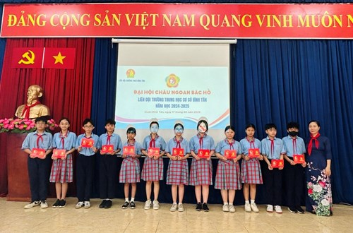 Liên đội trường thcs bình tân tưng bừng tổ chức
đại hội cháu ngoan bác hồ cấp liên đội
năm học 2024 – 2025