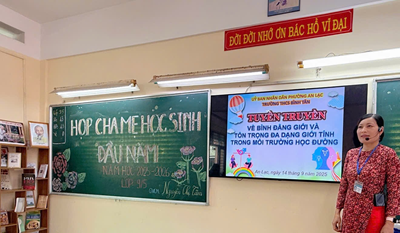 Trường thcs bình tân tổ chức tuyên truyền bình đẳng giới đến cha mẹ học sinh