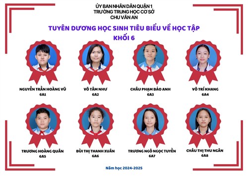 Khối 6-Tuyên dương học sinh tiêu biểu về học tập
