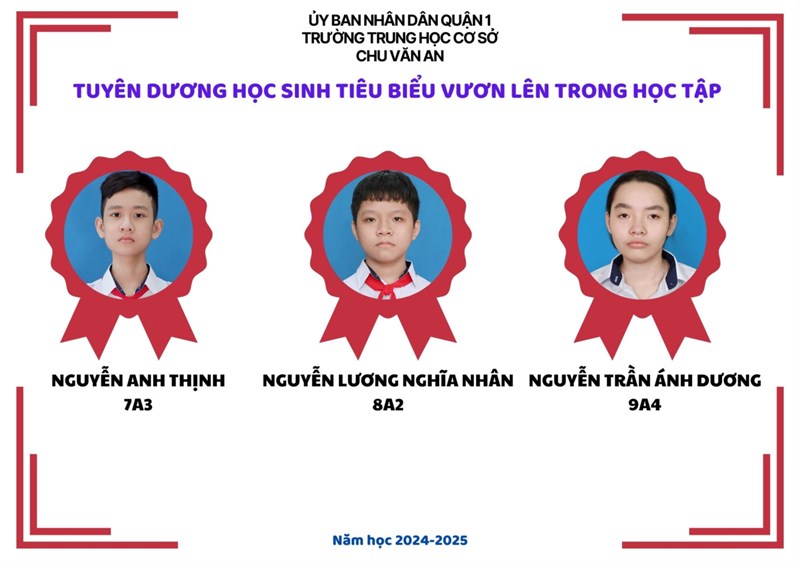 Tuyên dương học sinh tiêu biểu vươn lên trong học tập năm học 2024-2025