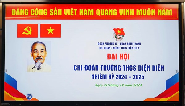 Chi đoàn trường THCS Điện Biên long trọng tổ chức Đại hội Chi đoàn nhiệm kỳ 2024 - 2025