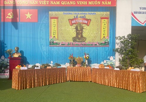 Lễ Giỗ Tổ Hùng Vương năm 2025 của trường THCS Đông Thạnh
