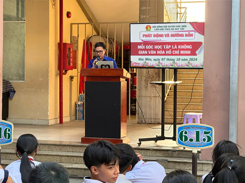 Liên đội Phát động và hướng dẫn đội viên, học sinh thực hiện cuộc vận động “Mỗi góc học tập là 1 không gian văn hóa Hồ Chí Minh”