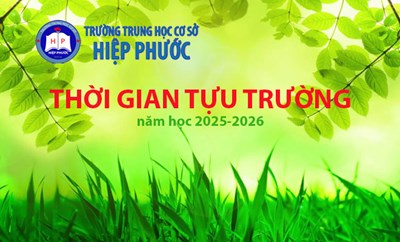 Thời gian tựu trường năm học 2025-2026