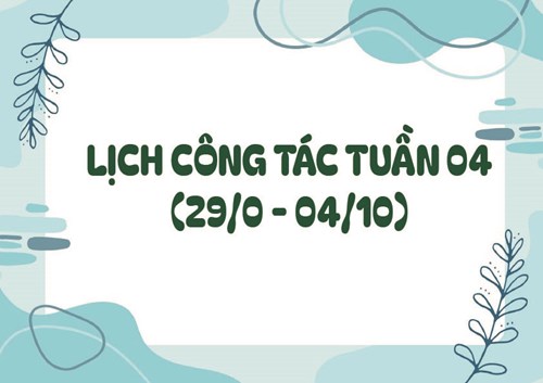 Tuần 4 (29/9 - 04/10)