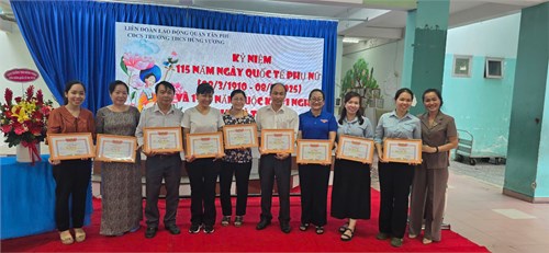 Trường THCS Hùng Vương tổ chức kỷ niệm 115 năm ngày Quốc tế phụ nữ 8/3