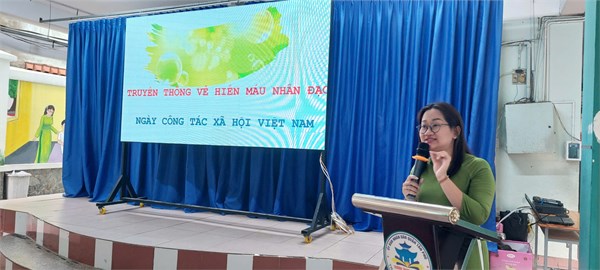 Trường THCS Hùng Vương sinh hoạt Truyền thông về Hiến máu nhân đạo - Ngày công tác xã hội 2025