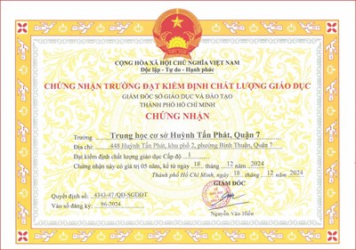 Giấy chứng nhận Công nhận đạt KĐCLGD năm 2024