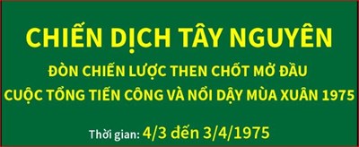 Chiến dịch Tây Nguyên: đòn chiến lược then chốt mở đầu cuộc tổng tiến công và nổi dậy mùa xuân 1975