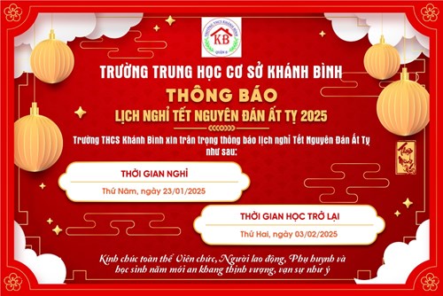 Thông báo lịch nghỉ Tết Nguyên Đán