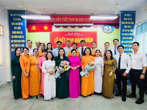 Chi bộ trường thcs khánh hội tổ chức lễ kết nạp đảng viên mới