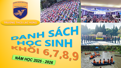 Danh sách học sinh 4 khối 6, 7, 8, 9 - Năm học 2025 - 2026