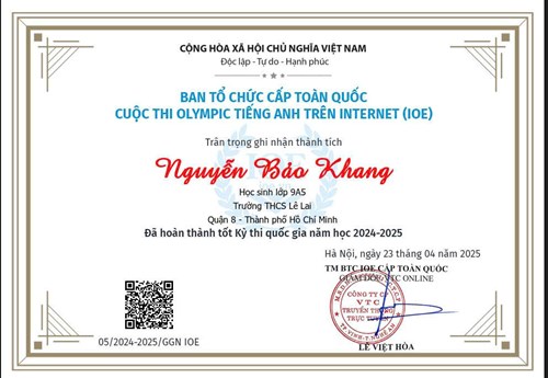 Học sinh THCS Lê Lai – Tích cực tham gia Olympic tiếng Anh trên Internet (IOE)