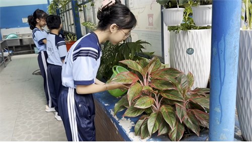 Hoạt động  30 phút vì trường em xanh, sạch đẹp 