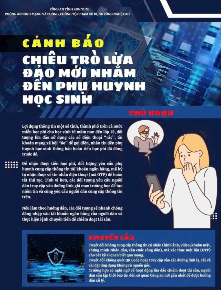 Cảnh báo chiêu trò lừa đảo mới nhắm tới phụ huynh học sinh