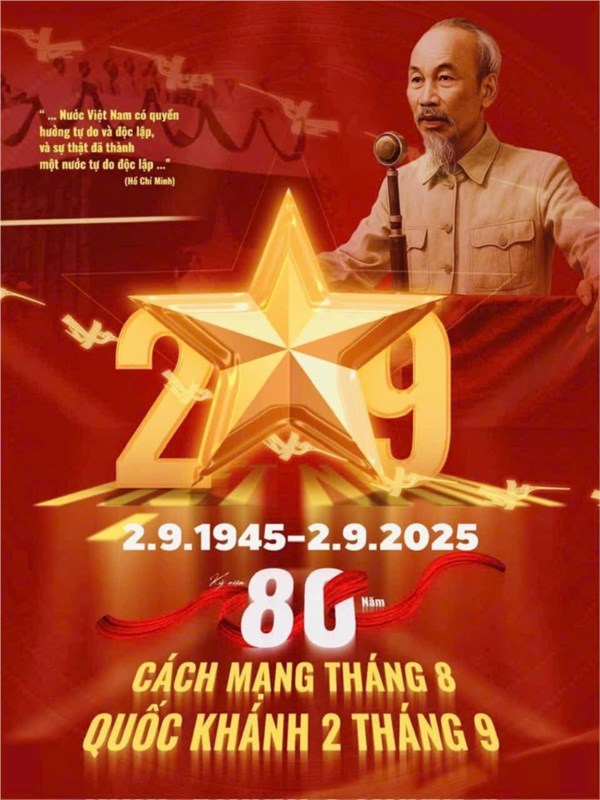 Nhiệt liệt chào mừng 80 năm Quốc khánh nước Cộng hòa xã hội chủ nghĩa Việt Nam (02/9/1945 - 02/9/2025)