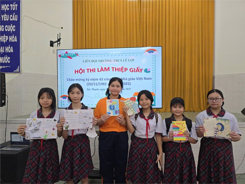 Hội thi thiết kế thiệp giấy chào mừng ngày nhà giáo việt nam 20-11