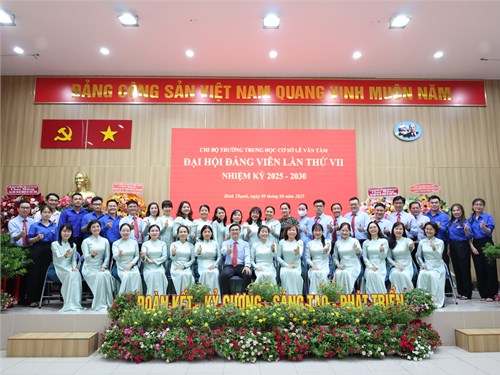 Đại hội chi bộ trường thcs lê văn tám nhiệm kỳ 2025 - 2030