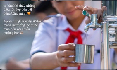 Apple cùng Gravity Water mang hệ thống lọc nước mưa đến với Trường THCS Long Hòa