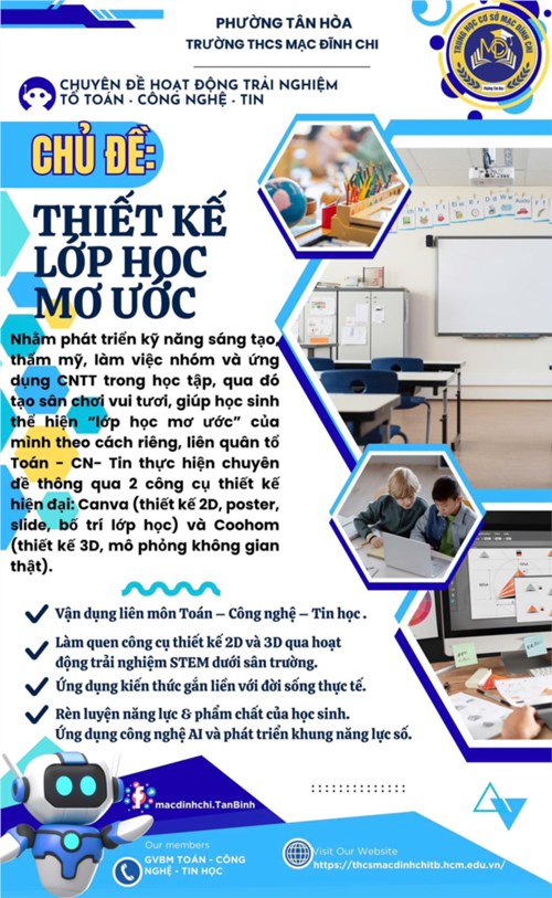 🎨✨ Chuyên Đề Hoạt Động Trải Nghiệm: “Thiết Kế Lớp Học Mơ Ước” ✨🎨