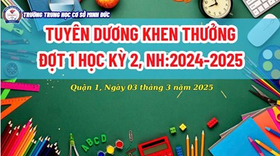 Lễ tuyên dương khen thưởng học sinh xuất sắc đợt 1 học kỳ 2 năm học 2024-2025