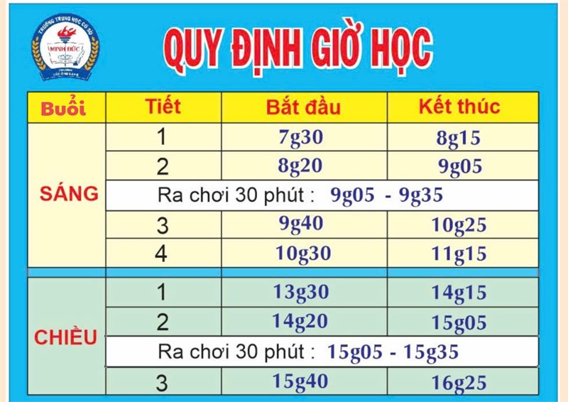 Quy định giờ học năm học 2025-2026