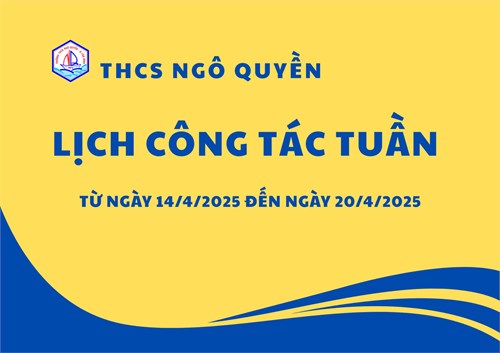 Lịch công tác Tuần 12 Học kỳ 2 năm học 2024-2025