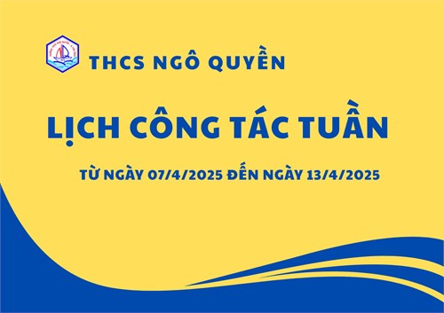Lịch công tác Tuần 11 Học kỳ 2 năm học 2024-2025