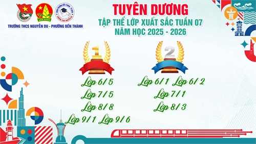 🌟🎉Mỗi ngày một tin tốt, mỗi tuần một câu chuyện đẹp - Tuyên dương thi đua tuần 07, học kì I🌟🎉