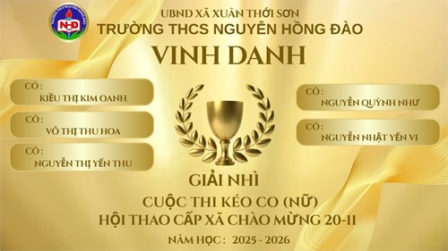 Vinh danh các thầy cô đạt thành tích trong hội thi kéo co cấp xã