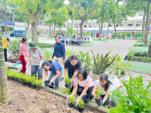 Công trình  không gian xanh góp phần xây dựng trường học hạnh phúc 
