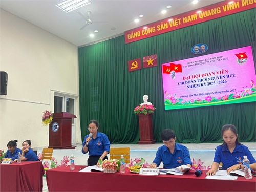 Đại hội đoàn viên chi đoàn trường thcs nguyễn huệ nhiệm kỳ 2025 – 2026