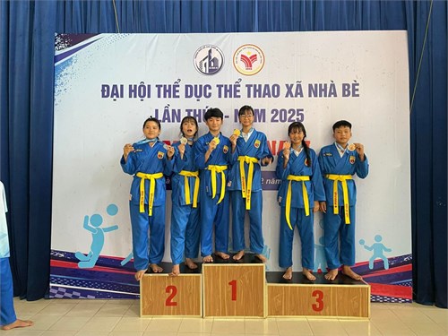 Trường THCS Nguyễn Thị Hương đạt thành tích cao tại Đại hội thể thao Xã Nhà Bè lần thứ I năm 2025