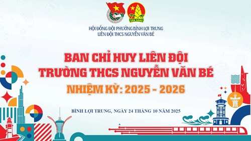 🌼giới thiệu ban chỉ huy liên đội trường thcs nguyễn văn bé nhiệm kỳ 2025-2026🌼
