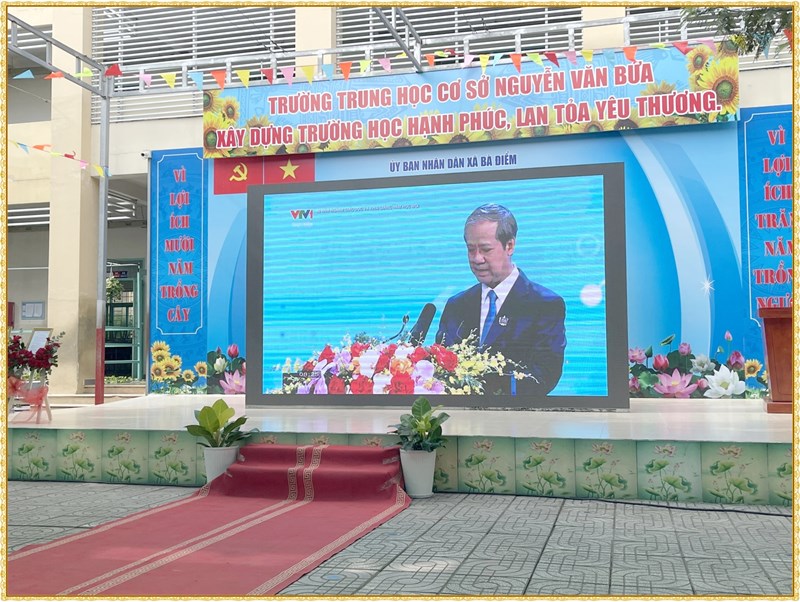 Ngày 5/9/2025 trường THCS Nguyễn Văn Bứa tổ chức Lễ khai giảng năm học 2025 - 2026 và tiến hành nhận quyết định công nhận trường học cấp độ 1